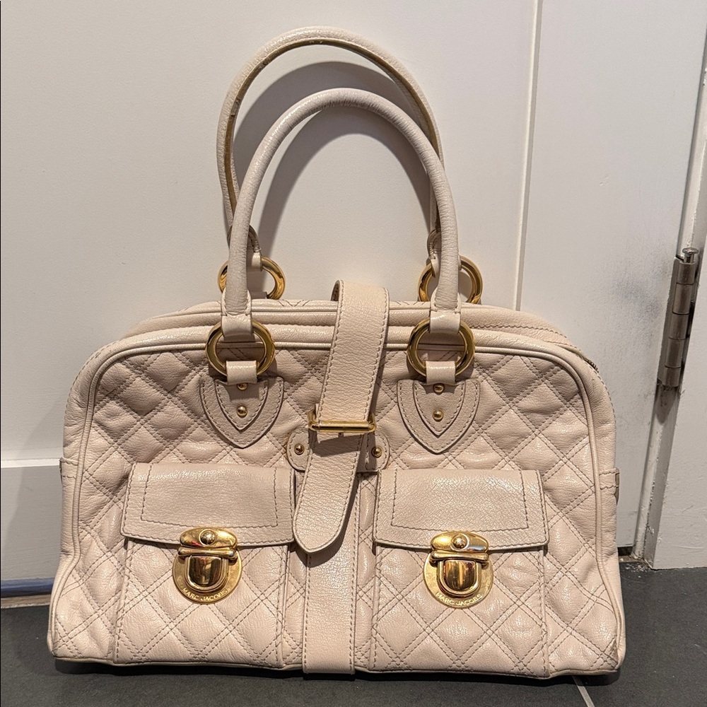 Marc Quilted Venetia Bag Elegant Cream Quilted Handbag